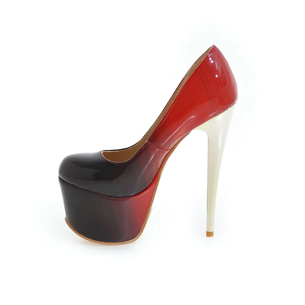 2017 New Big Size Sale 30-48 New Fashion Sexy Round Toe Women Super waterproof table High Heels Ladies Wedding Party Shoes Y-19