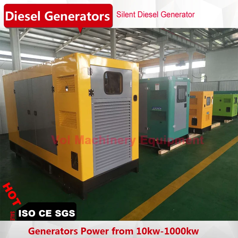 soundproof generator 50kw max 55kw with four cylinder diesel engine 60kva silent genset cheap price