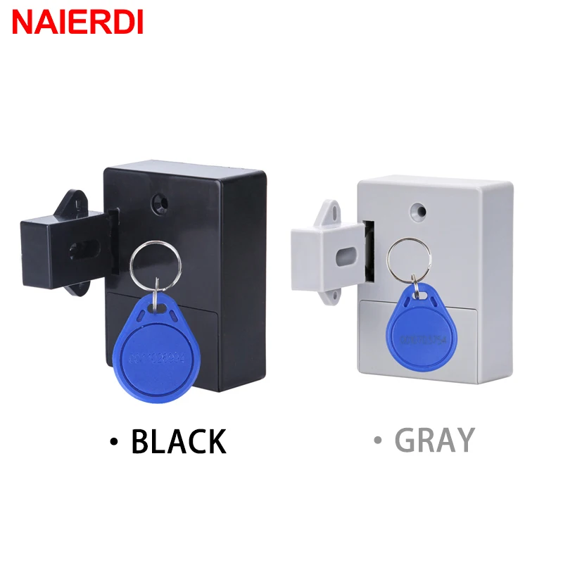 NAIERDI Invisible Sensor Lock EMID IC Card Drawer Digital Cabinet Intelligent Electronic Locks For Wardrobe Furniture Hardware