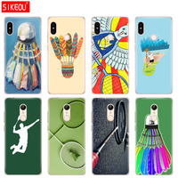 Silicone Cover Case For Xiaomi Mi 8 8SE A1 A2 5 5S 5X 6 Mi5 MI6 NOTE 3 MAX Mix 2 2S Sport Badminton Art