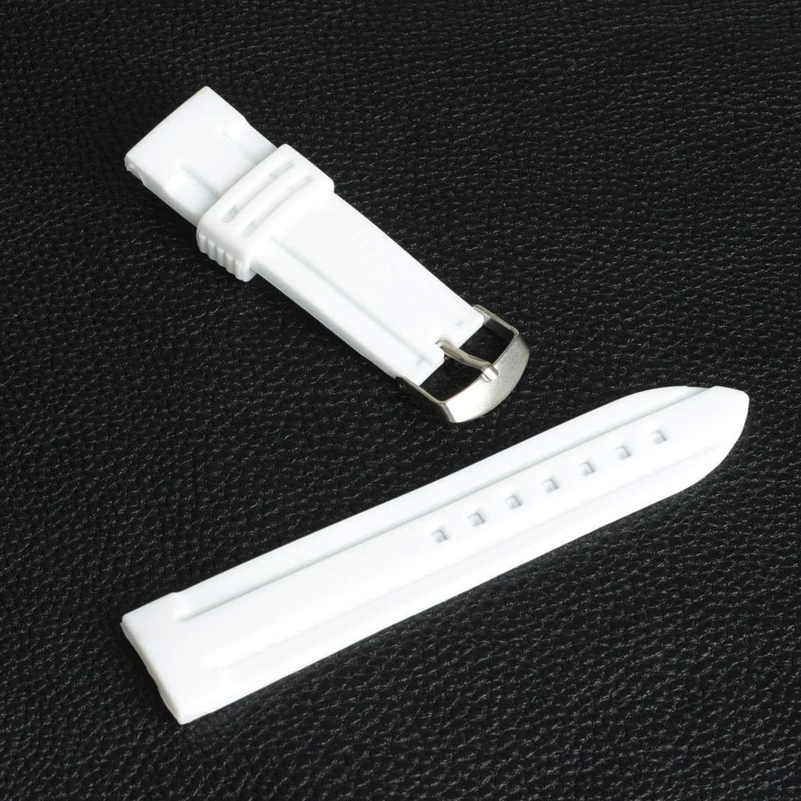 20mm White Silicone Watch Band Strap Pin Buckle Men Women Sports Watchbands horlogeband bande de montre