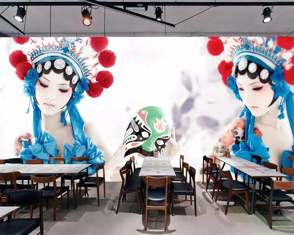 

Beibehang Custom wallpaper Chinese style drama release spirit costume beauty hotel restaurant mural background wall 3d wallpaper