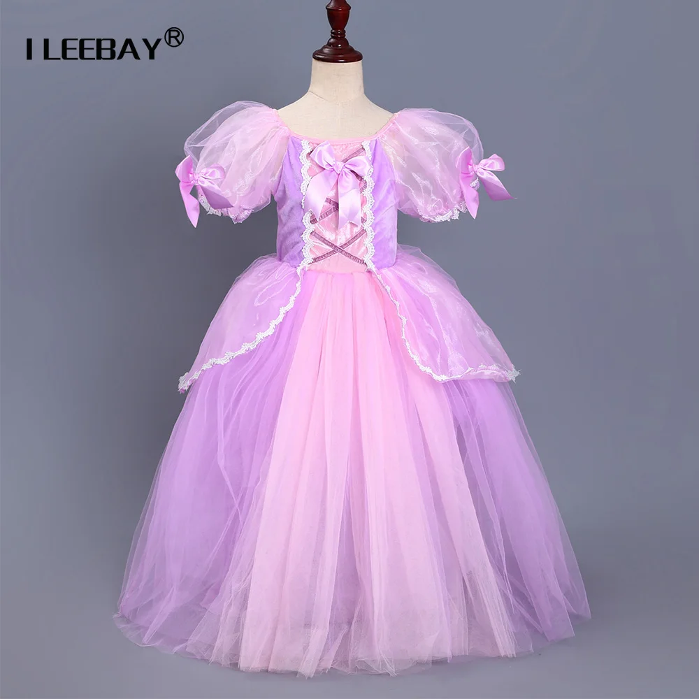 2018 Girls Princess Sofia Dress Kids Dress Up For Girls Christmas Cosplay Costume Children Girls Halloween Party Ball Gown