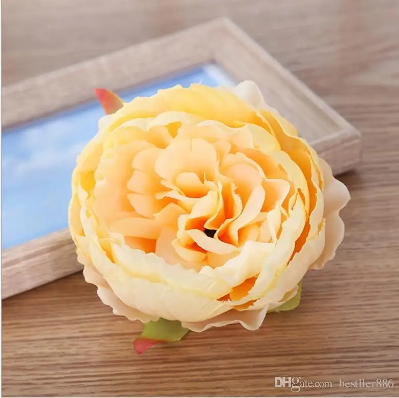 10cm high quality Simulation peony flower head wedding silk  DIY large decorative artificial s