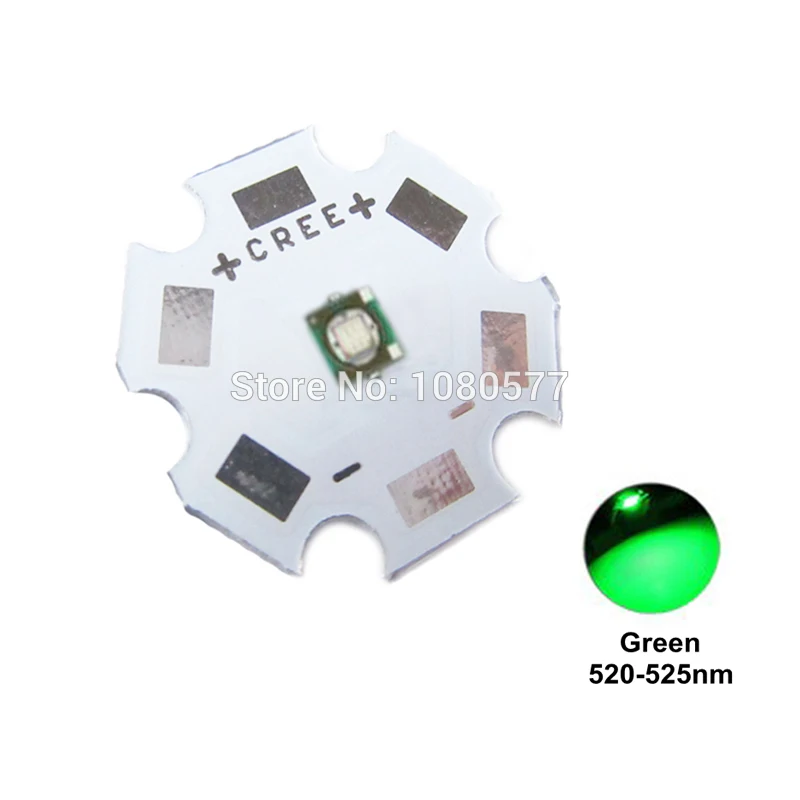 10pcs-50pcs Cree LED XPE XP-E R3 1W-3W High Powr LED Red 620nm Green 520nm Blue 460nm 3535 SMD Chip with 20mm 16mm Heatsink