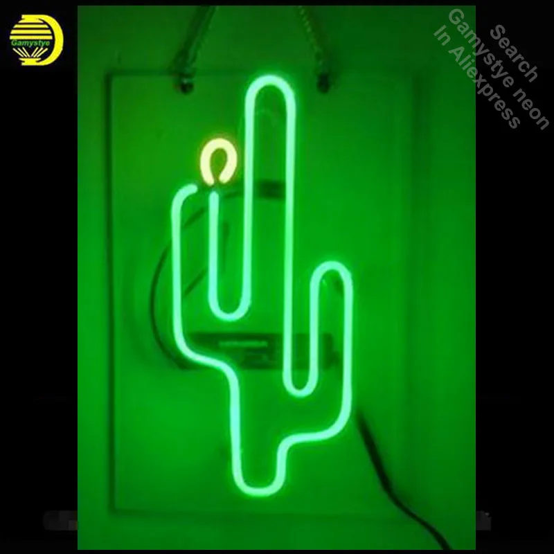 Neon Sign Cactus Bar Neon Signs Real Glass Tubes Neon Bulb Signboard lighted Signs Beer neon lights for sale customized Lamp