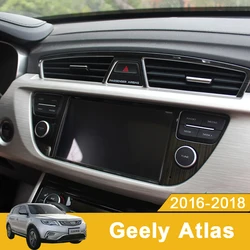 For Geely Atlas Emgrand NL-3 Proton X70 2017 2018 Carbon Car Screen Switch Button Frame Panel Cover Trim car styling Accessories