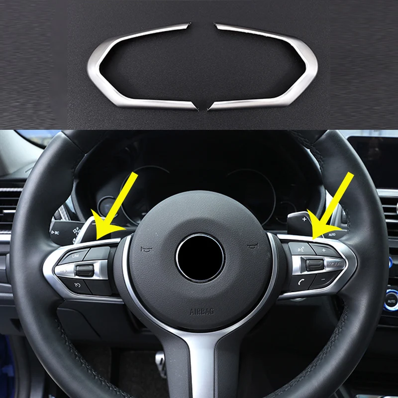 ABS Carbon Fiber Chrom Steering Wheel Cover Trim for BMW M Performance F20 F22 F21 F30 F32 F33 F36 F06 F12 F13 X5 F15 X6 F16