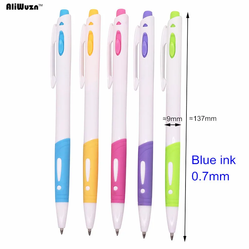 10 Pcs Mix 0.7mm Blue Refill Exclamation Ballpoint Pen Advertising Pen Multicolor Pen Pole Student Stationery Writing Pen