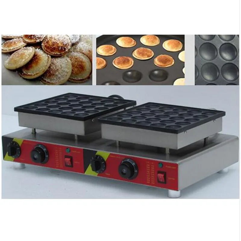 110V/220V 50pcs Non-stick Commercial Electric Grill  Waffle Maker Mini Pancake Machine For Snack Equipment AU/EU/UK/US Plug