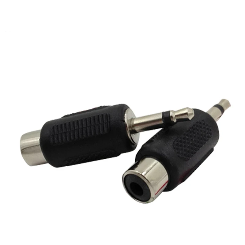 5ピース3.5ミリメートルステレオプラグオスav rcaソケットメスオーディオ延長コネクタアダプタ