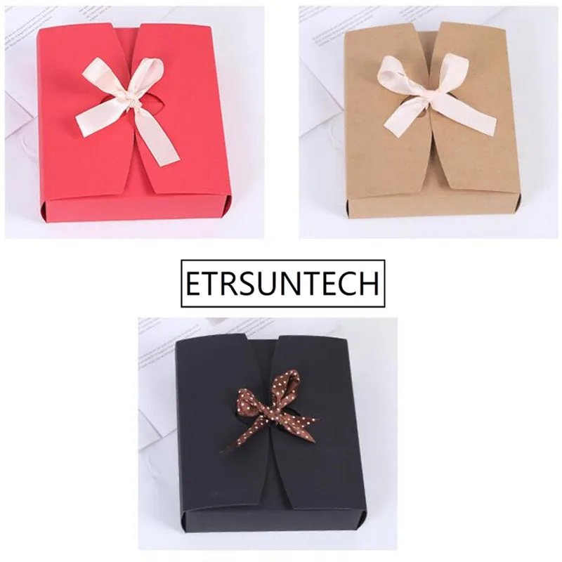 200pcs/lot 17x15x4.5cm Gift Box Cosmetic Bottle Scarf clothing Packaging 3 Colors Paper Box with ribbon Underwear packing box