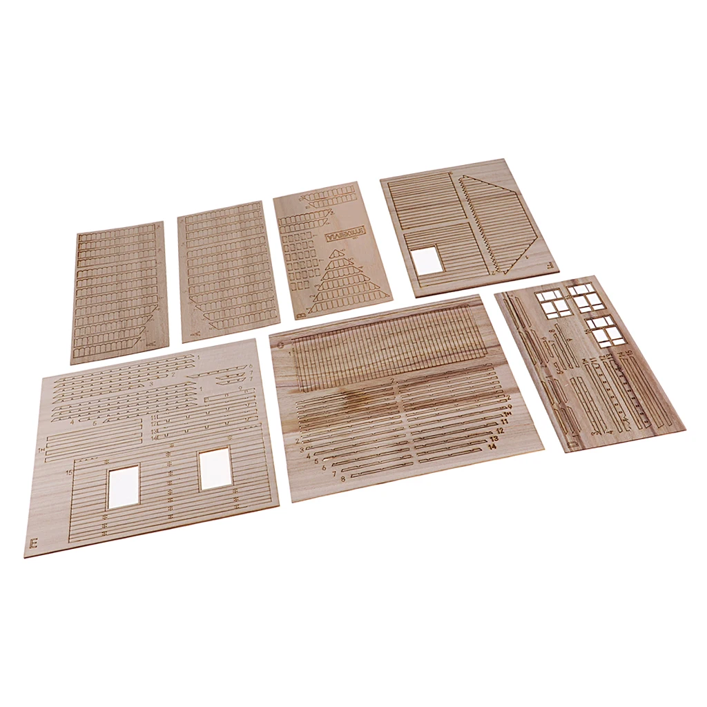 1/35 Wooden European House Diorama Battlefield Ruins Military Building Scenes Kit