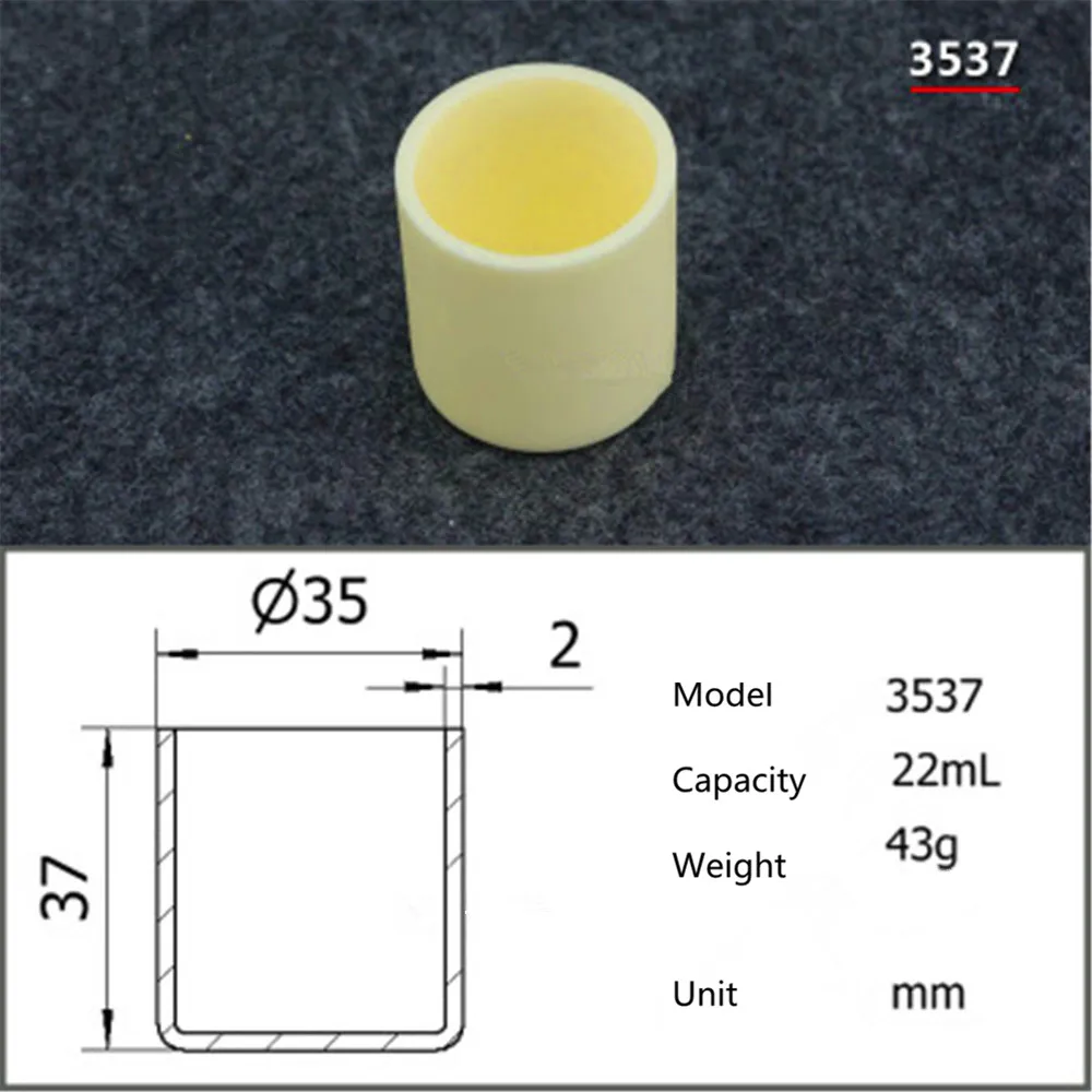 

99.5% Cylindrical corundum crucible/22ml 3537/Temperature resistance 1600 degree / sintered ceramic crucibl