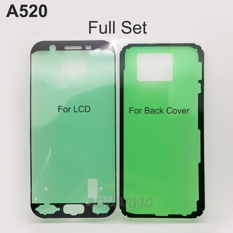 Aocarmo Front LCD Display Screen Frame Adhesive Back Battery Cover Sticker Glue Tape For Samsung Galaxy A5( 2017) A520 A520F