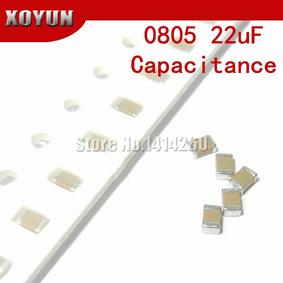 

100pcs 0805 22uF X5R Error 20% 6.3V 0805 226 SMD Thick Film Chip Multilayer Ceramic Capacitor