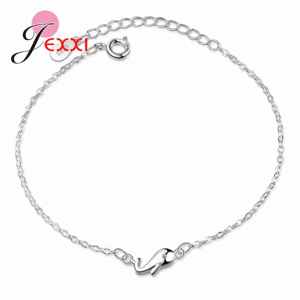 

EXXI Fashion Boutique Bracelet Bangles Naughty Little Dolphin Decorative Jewelry 925 Silver Needle Chain Gifts Fast Shipping