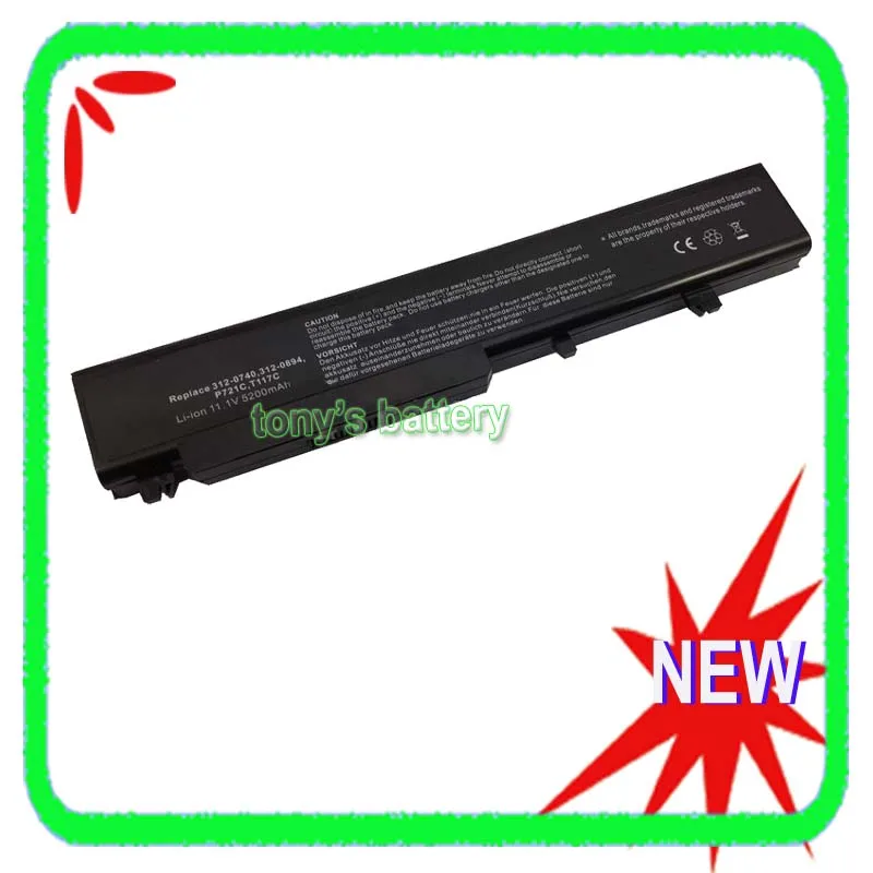 

6 Cell Battery for DELL Vostro 1710 1720 P722C T117C P721C P726C G278C T118C 312-0894 451-10611 312-0740