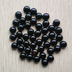 Fashion high quality natural black onyx round cabochon no hole beads for jewelry Accessories making 10mm wholesale 50pcs/lot