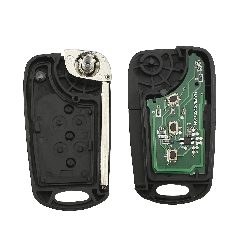 YIQIXIN 3 Button Flip Key Folding Remote Car Key 433Mhz Transponder Chip ID46 For Kia Sportage Picanto 3 Rio K2 K5 Cerato Ceed