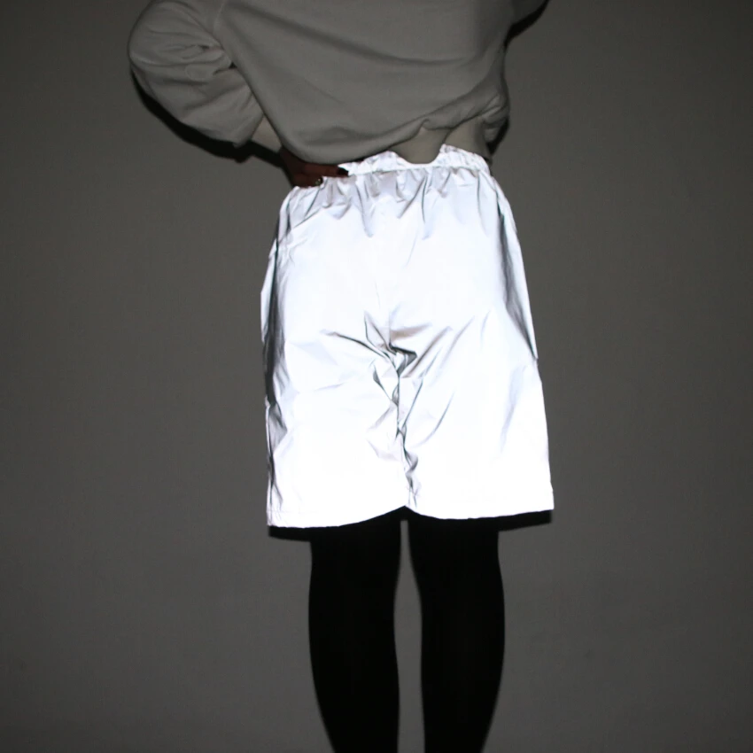 New 2025 Summer Fashion Men Women Night Light Reflective Shorts Hip Hop Shiny Blink Short Pants For Couples M-3XL