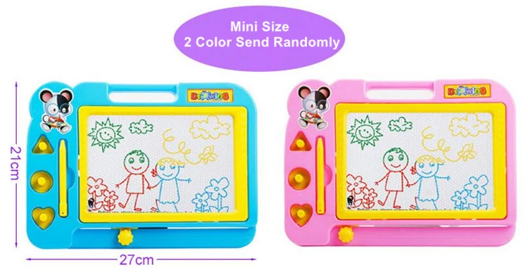 Portable Magnetic Drawing Board with Stamps Kids Creative Toys Children Painting Tool Learning Education Interactive Game Boards