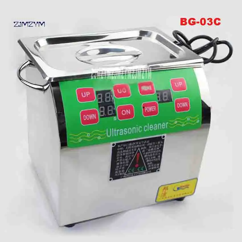 

ZJMZYM New Arrival BG-03C Digital Cleaning Machine Adjustable Household 304 Stainless Steel Ultrasonic Cleaners 220v 150W 6.5L