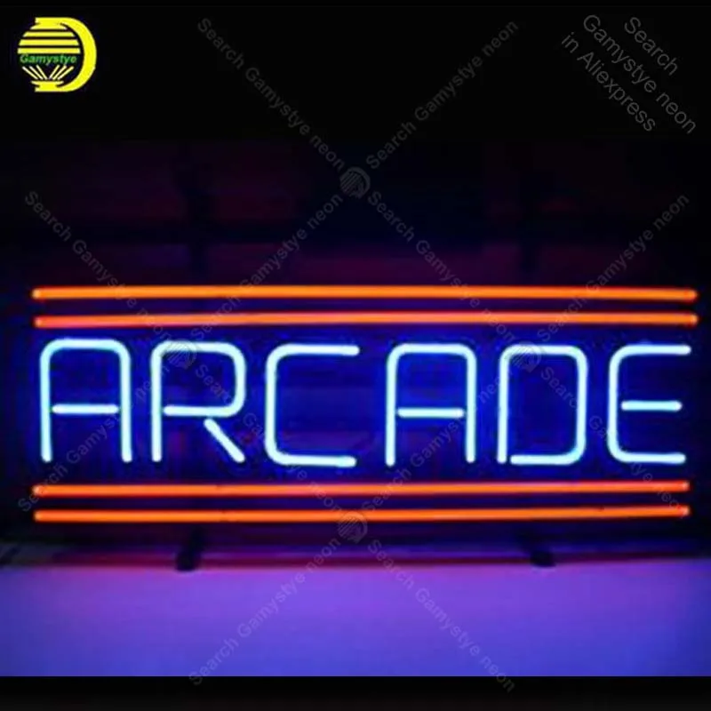 Neon Sign for Arca Game Beer Blue Classic Neon Bulb sign handcraft neon signboard Decorate Garage neon wall light anuncio lumino