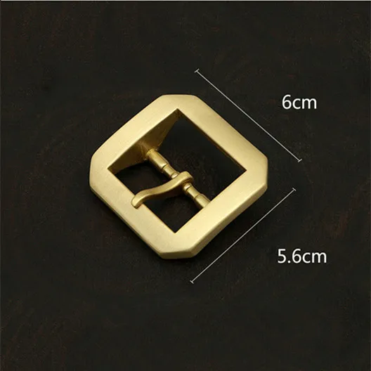 New 4cm Width Pure Brass Belt Buckle Pin Cowboy Belt Buckle for Men\'s Simple Casual Belt Jean Accessories Fit 3.8cm Belt