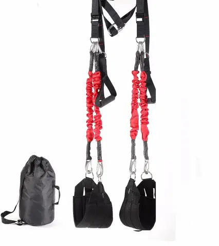 New Pilates  Suspension Elastic Sling, 4D Pull Rope ,Bungee Fly Workout Trainer ,Pro Cord Resistance Hang Training Straps