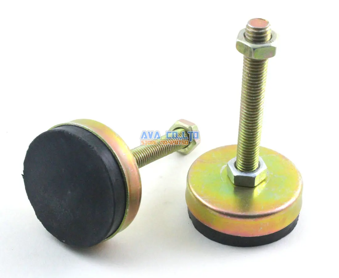 

4 Pieces 60mm Base M12x95mm Adjustable Anti Slip Lathe Leg Furniture Leveling Feet Pad