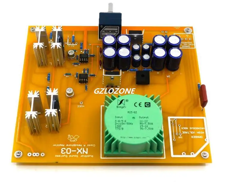 finished 1:1 replica Italian RudiStor NX03 headphone board with ALPS 27 type potentiometer with fully sealed transformer