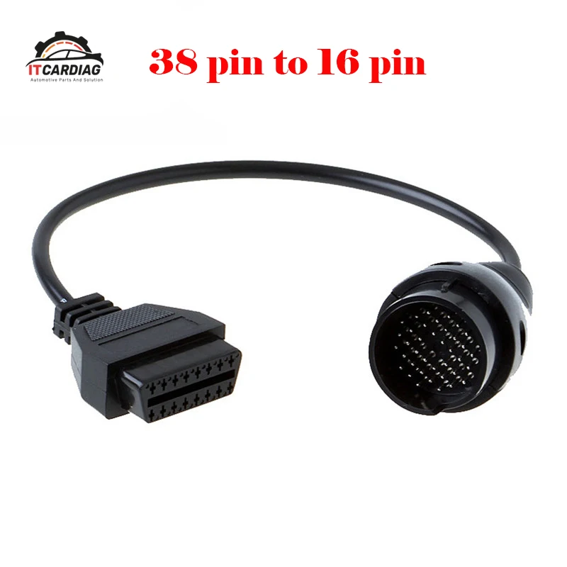 Para Mercedes Benz MB 38Pin a OBD2 OBDII 16 Pin diagnóstico adaptador conectores Cable