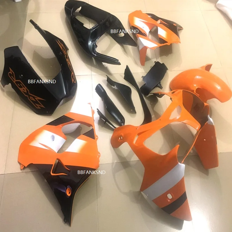 Injection molding Orange black ABS motorcycle cowl for Kawasaki Ninja ZX-9R 2002 2003 parts ZX9R 02-03 moto Fairings