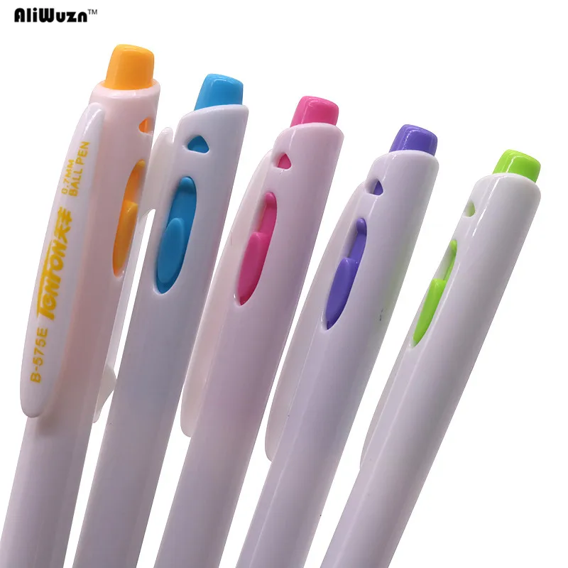 10 Pcs Mix 0.7mm Blue Refill Exclamation Ballpoint Pen Advertising Pen Multicolor Pen Pole Student Stationery Writing Pen