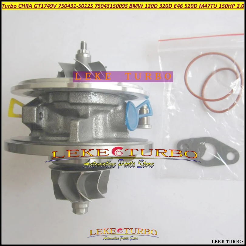 Free Ship Turbo Cartridge CHRA GT1749V 750431 750431-5012S 750431-5009S Turbocharger For BMW 120D 320D E46 520D M47TU 2.0L 150HP