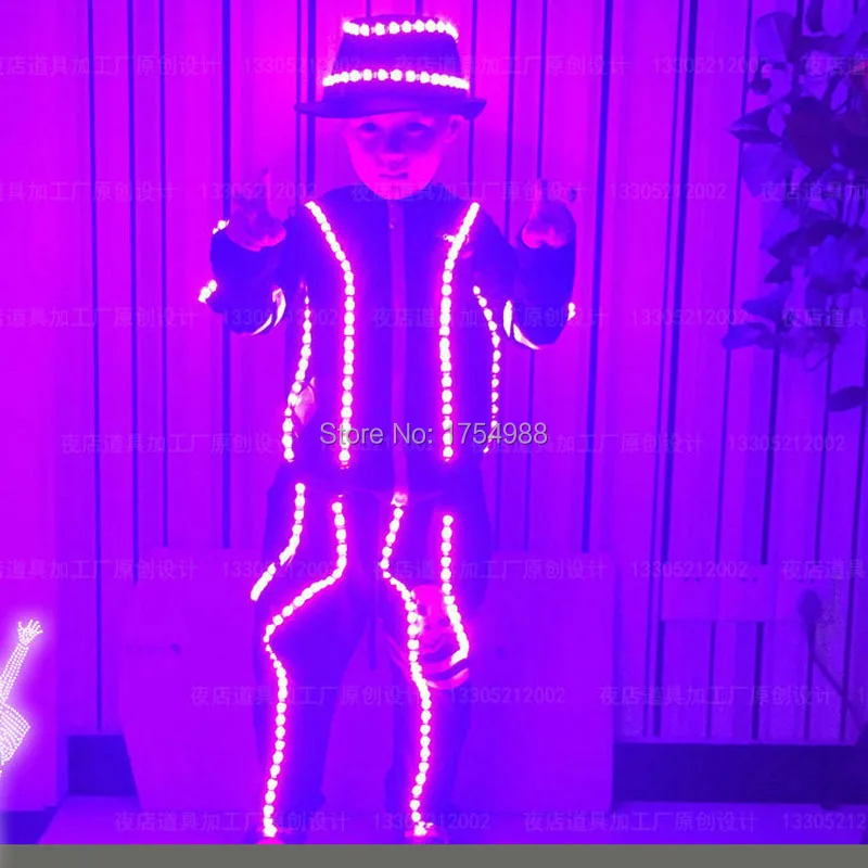 

Children kids party supply rgb led light cloth stage perfermance led show dance props