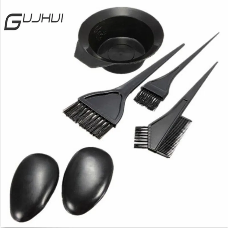 GUJHUI Useful 5Pcs/Set Hair Color Dye Tint With Hair Brushes Bowl Combo Hair Tools Fashion Designed Hair Dye