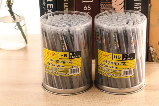 

72 tubes Mechanical/automatic Pencil refills Pencil leads 0.5/0.7mm 2B/HB for drawing sketching school and office stationery