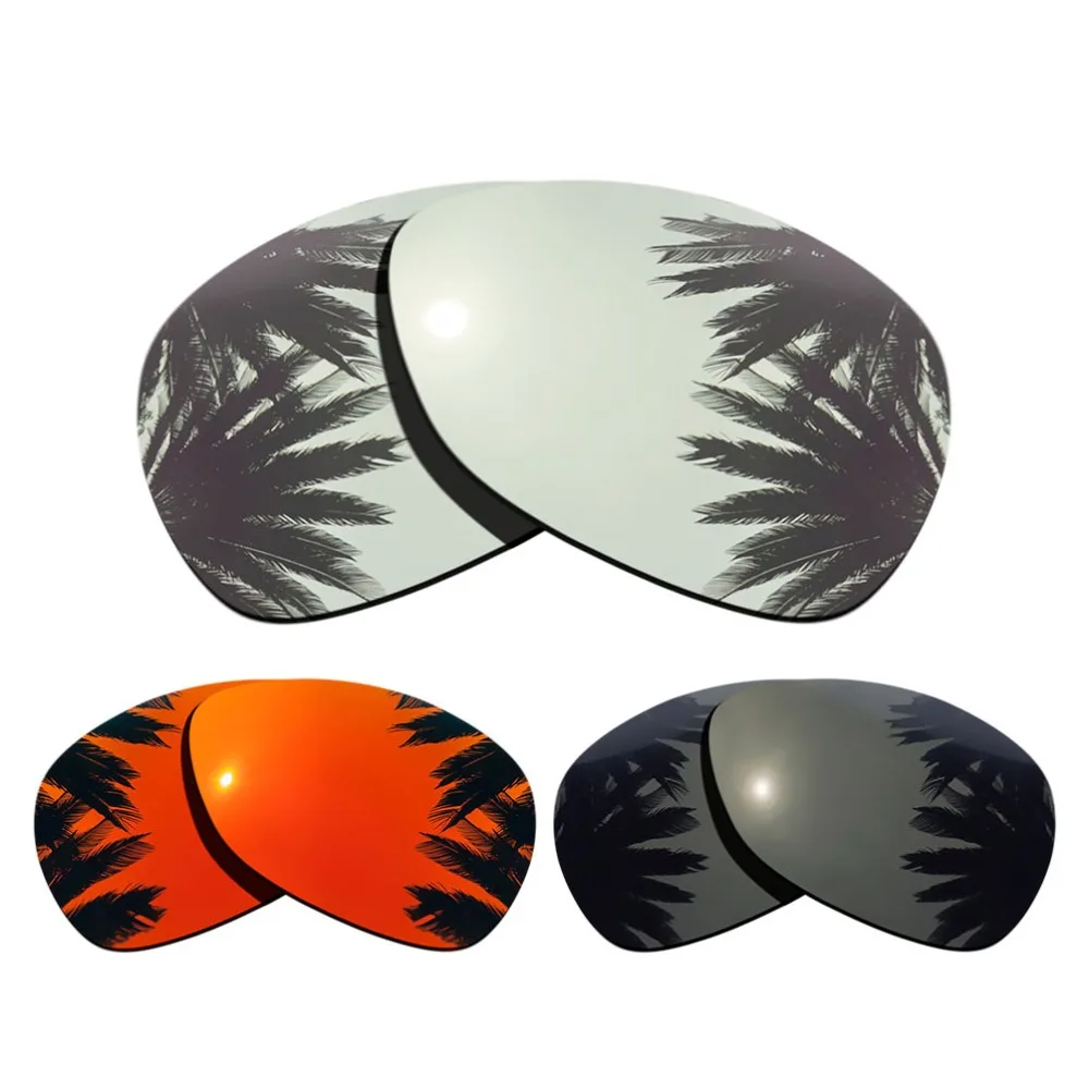 

(Silver+Black+Orange Red Mirrored Coating) 3-Pairs Polarized Replacement Lenses for Crosshair 2012 100% UVA & UVB Protection