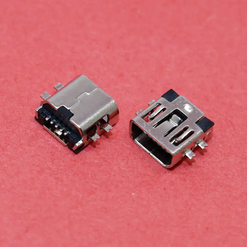 ChengHaoRan 1 Piece Mini USB Jack Connector Socket Type B Female Port ,5Pin 180 Degree SMD SMT PCB,MI-012