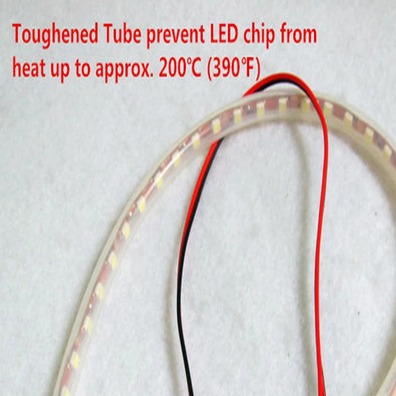 Tubo trasero de escape, tira de luz LED calentada roja, encendido de modificación para motocicleta