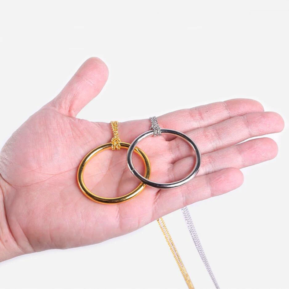 Ring And Chain Magic Tricks Magia Trick Toy Child Easy Close up Fun Magie