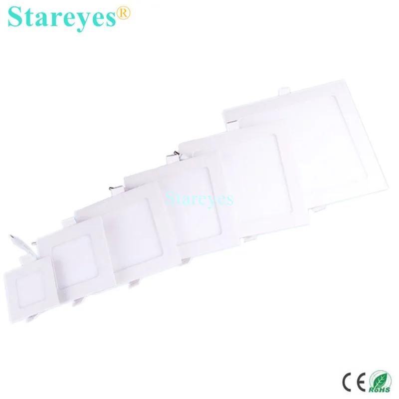 

1 pc Square LED panel light 3W 4W 6W 9W 12W 15W 18W AC85-265V 2835 SMD led ceiling light led bulb downlight led lamp lighting