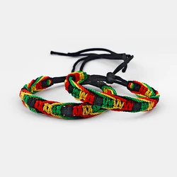 10pcs Handmade Rasta Hippie Jamaican Color Friendship Bracelet