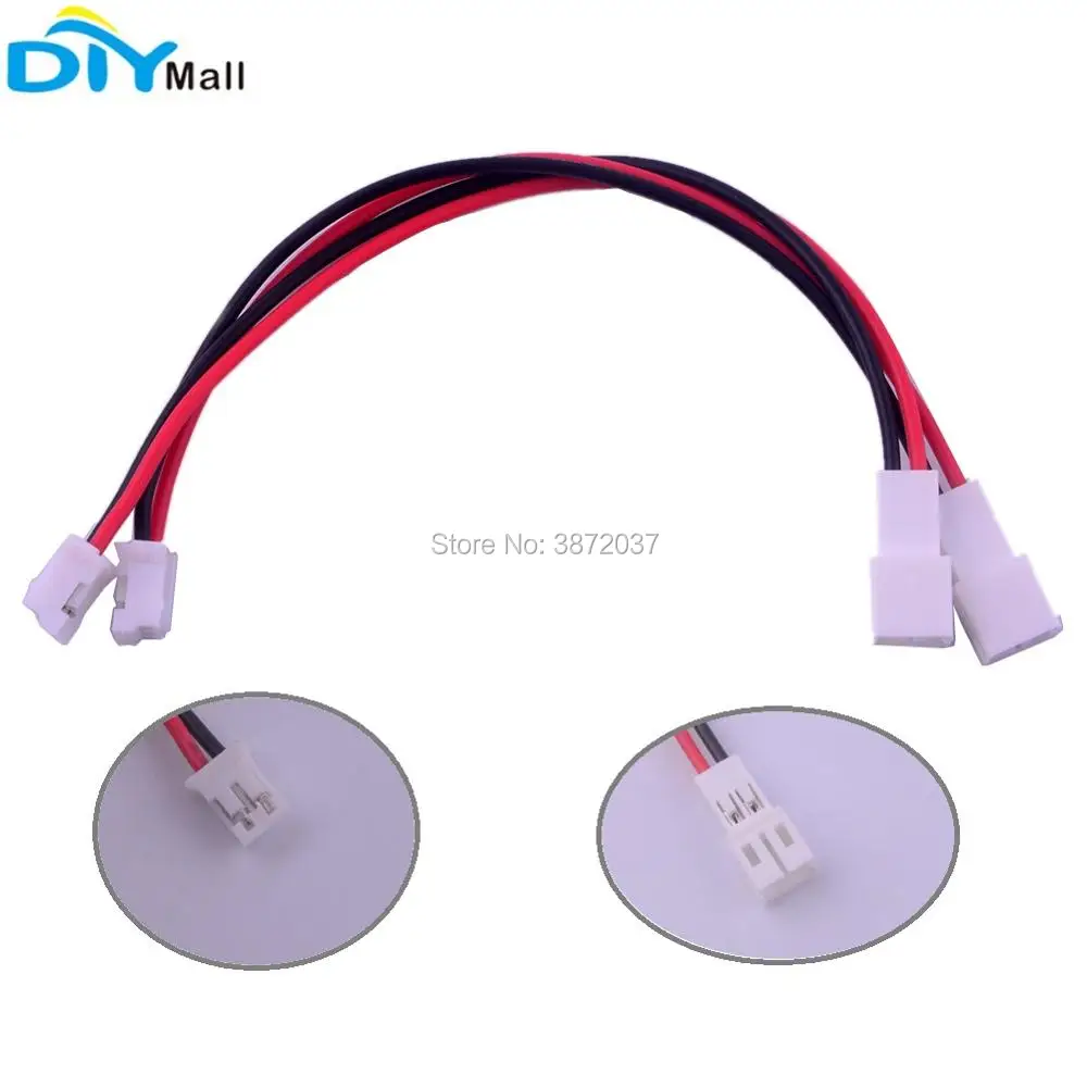 40 pz/lotto JST PH2.0mm 2Pin 2 P Terminale del Cavo di Legare Linea 26AWG 10 centimetri