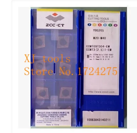 Free Shipping CCMT09T304-EM YBG205 (50pcs/lot)  Cemented Carbide Cutting tools turning insert CCMT09T304