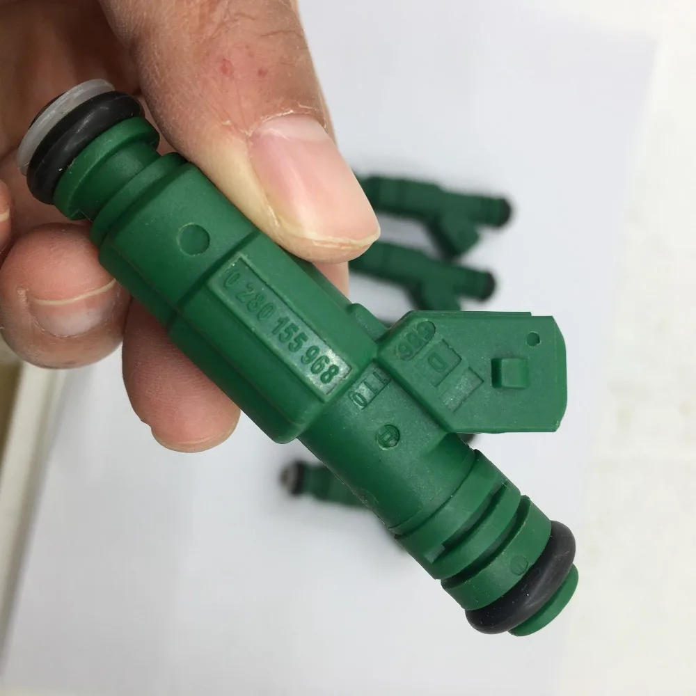 6 Stuks Hoge Debiet Green Top Hoge Impedantie Injectoren 42lb EV1 Tbi LT1 440cc 0280 155 Voor Bosch gratis Schip Set Van 6