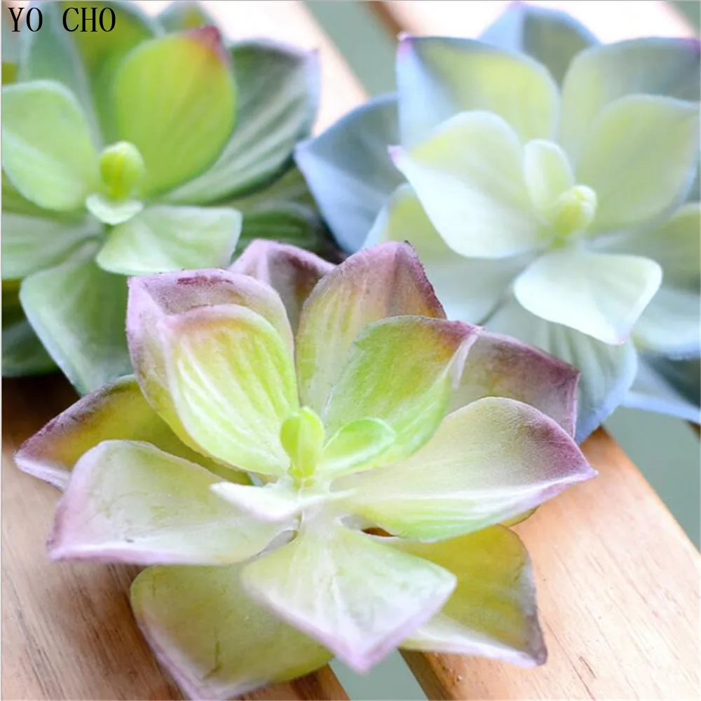 Micro Landscape Decorative Flower  Multi Color  Pearl Leaf  Artificial Succulents  Flowers for Christmas  Wedding Decorations