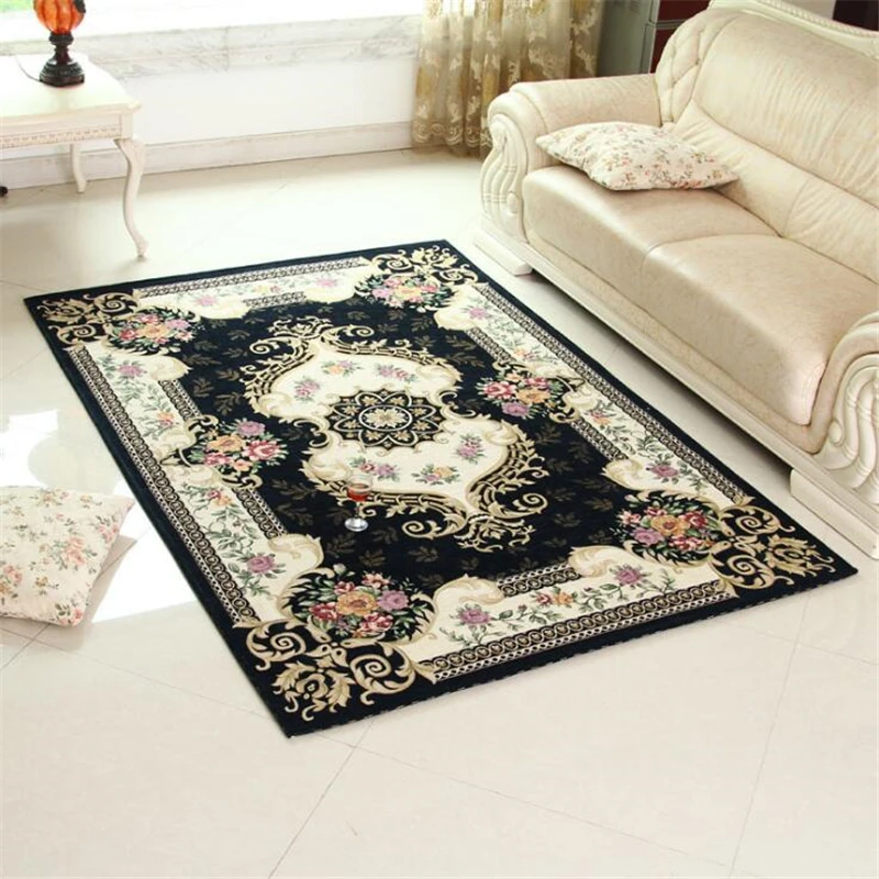 new European classical home carpet mats Custom hotel bedroom sofa cushions Non-slip door carpets Living room coffee table mats